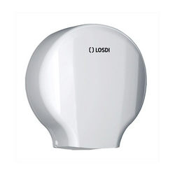 Photo of Jumbo toilet paper dispenser Ø 45 LOSDI Elegance, white ABS