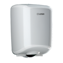 Photo of Roll paper towel dispenser LOSDI Elegance, controlled dispensing system, white ABS