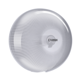 Photo of Jumbo toilet paper dispenser Ø 45 LOSDI Star Line, translucent white plastic