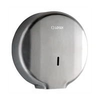 Image de Distributeur de papier toilette Jumbo Ø 45 LOSDI Elegance Line, anti-vandalisme, acier inoxydable satiné