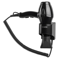 Foto de Secador de cabelo 1900 W com suporte de parede LOSDI, preto